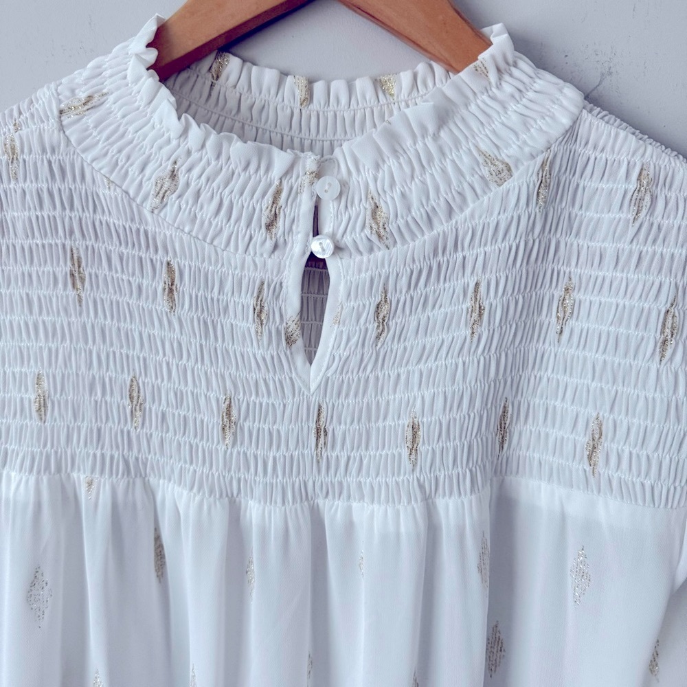 Hem and Thread ivory with gold details blouse - Picture 10 of 11